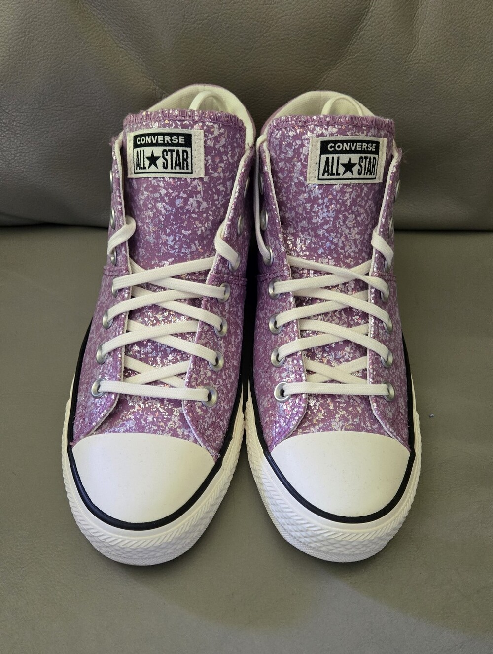 NWOT Converse Chuck Taylor All Star Madison Mid Amethyst Purple Glitter 9.5